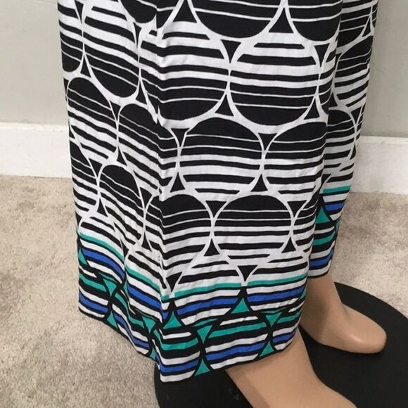 Comfy high waisted stretch border pant. NWT - Picture 4 of 7